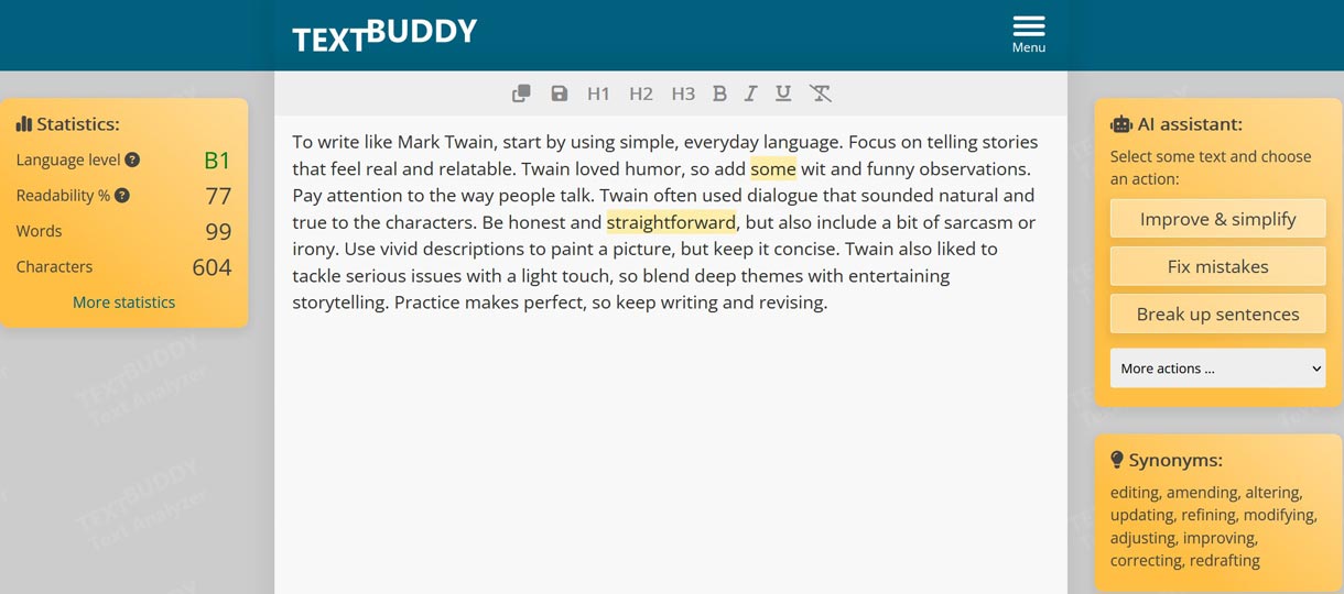 Textbuddy Custom Prompts Screenshot